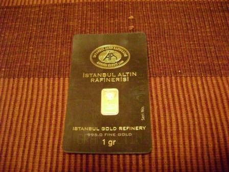 1gram Istanbul Gold Refinery .995 Pure Gold Bullion Bar