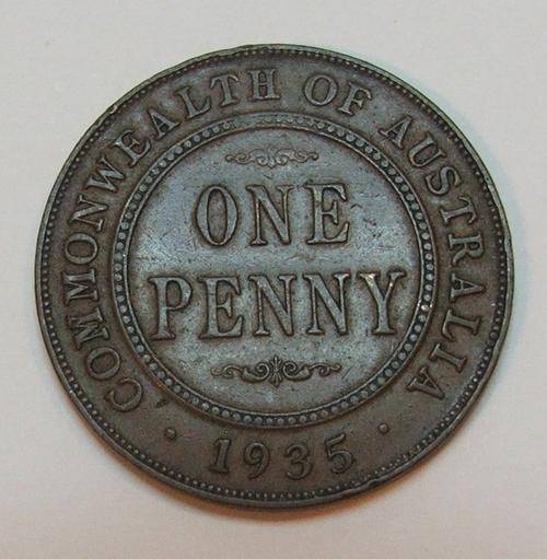 Australia One Penny 1935 VF+