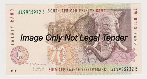 Twenty/ Twintig Rand TT Mboweni  AA 9935922 B  UNC