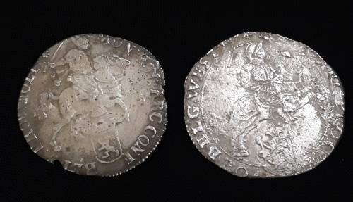 Coin Cluster /  Conglomerate Of Silver Rider Coins ** Retrieved from Shipwreck Meerensteijn Q9