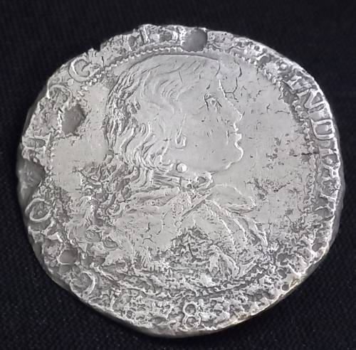 1683 Spanish Netherlands Ducaton  `` RARE DATE ``         Retrieved from Shipwreck Meerensteijn   Y7