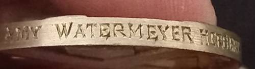 Voluntray Medical Service Medal Full Size  Awarded To  MARIAN AMY WATERMEYER HERBERT