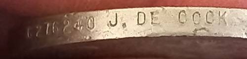 WW2 1939-45 MEDAL FULL SIZE C276240 J. DE COCK    ( Coloured Soldier )