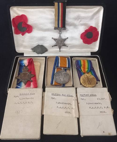 Medal Group With Kimberley Star Awarded To SPR. D.MACDONALD S.A.F.T. & P.C. See Photo`s