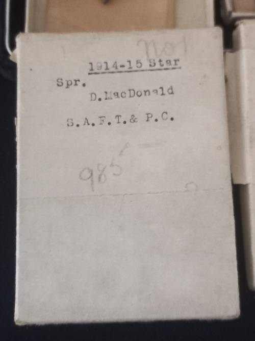 Medal Group With Kimberley Star Awarded To SPR. D.MACDONALD S.A.F.T. & P.C. See Photo`s