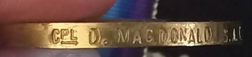 Medal Group With Kimberley Star Awarded To SPR. D.MACDONALD S.A.F.T. & P.C. See Photo`s