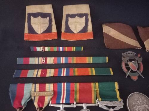 Medal Group and South Africa Medal ( ZULU Medal ) With Insignia From Two Family Members