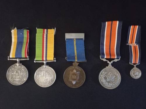 Father & Grandson Medals - DTD,ABO, Troue Diens 10Years-Grandson General Service Medal + Miniature