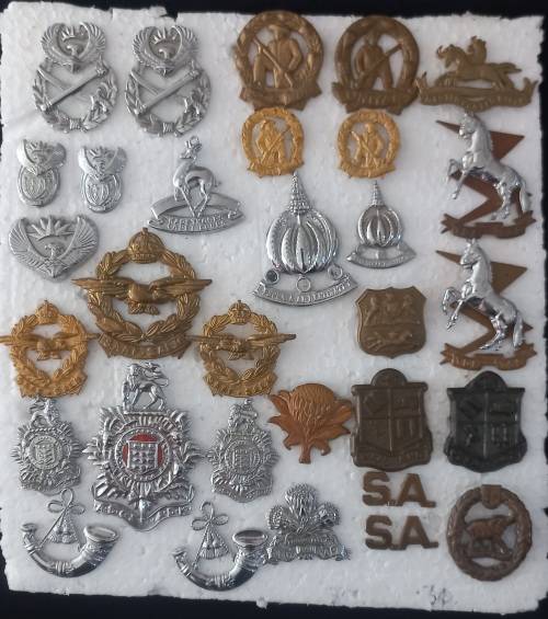 Collection Of Military Badges  STARTING @ R1   ** One Bid For The Lot Of 31 Badges **           No.2