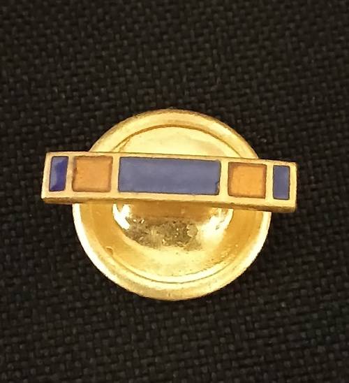 Vintage Military Navy Air Mini Metal Bar   Lapel Pin Blue & Orange  Vietnam ERA            M16