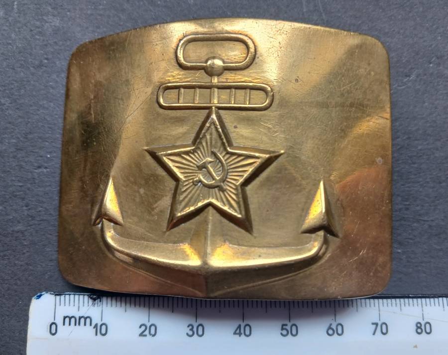 Belt Buckle Russia 1960 Cold War NOS Soviet Union Navy Red Fleet       F188