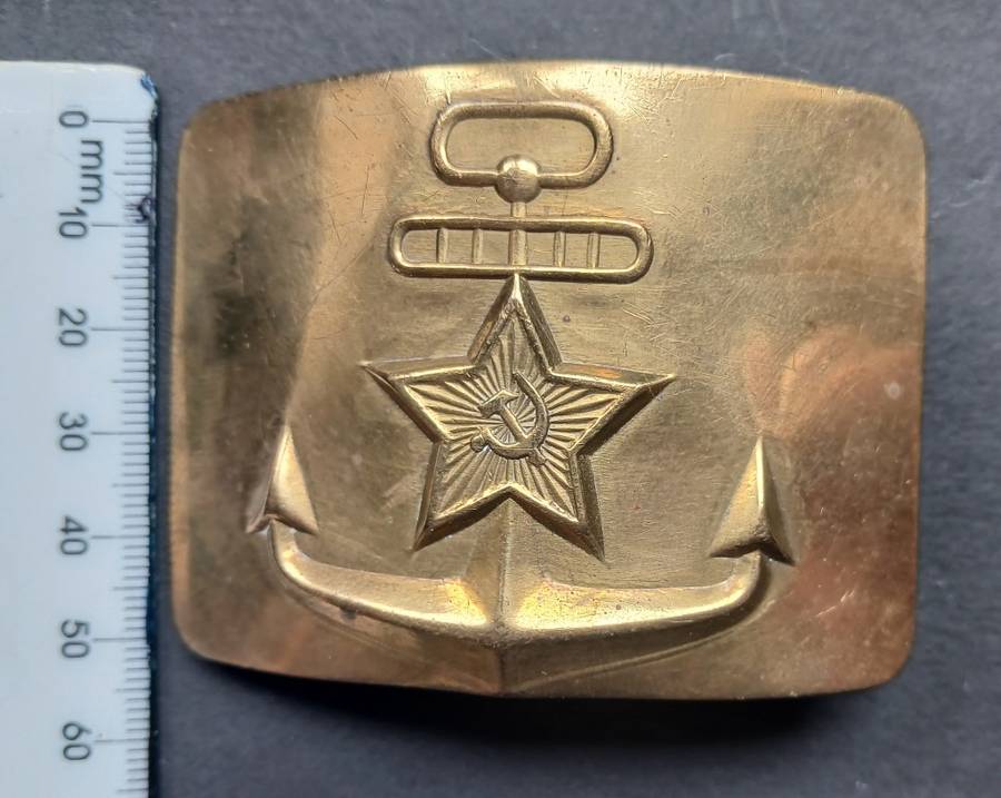 Belt Buckle Russia 1960 Cold War NOS Soviet Union Navy Red Fleet       F188