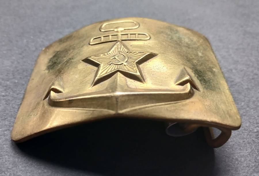 Belt Buckle Russia 1960 Cold War NOS Soviet Union Navy Red Fleet       F188