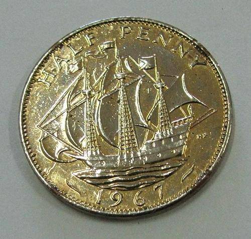 British 1967 Half Penny - EF
