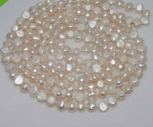 NATURAL CULTURED EXCELLENT 6-7MM BAROQUE PEARL NECKLACE 88 INCHES 224 CM