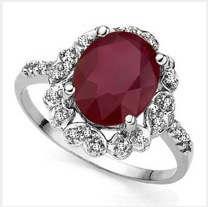MARVELOUS 3.71 CARAT TW (29 PCS) GENUINE RUBY & GENUINE DIAMOND PLATINUM OVER 0.925 STERLING SILVER