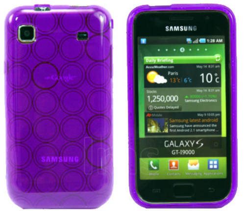 Hydro Gel Case Cover for Samsung Galaxy S i9000 Galaxy S Plus i9001 (Purple)