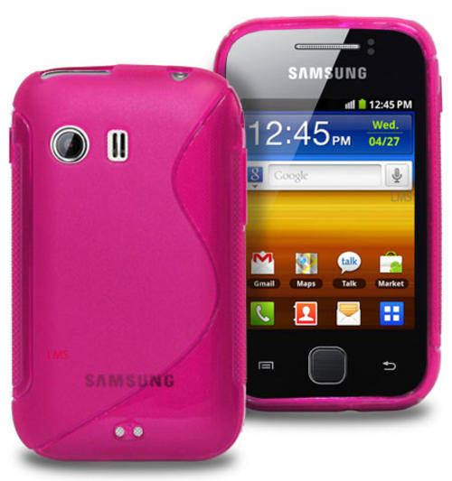 S-Line Pouch for Samsung Galaxy Y S5360 (Pink TPU) + Screen Protector