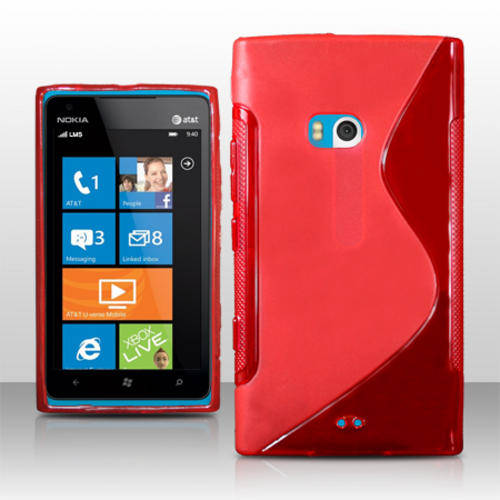 S Line Gel Case For Nokia Lumia 900 (Red)