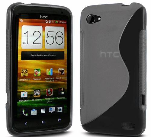TPU S-Line Pouch for HTC One V (Smoke)
