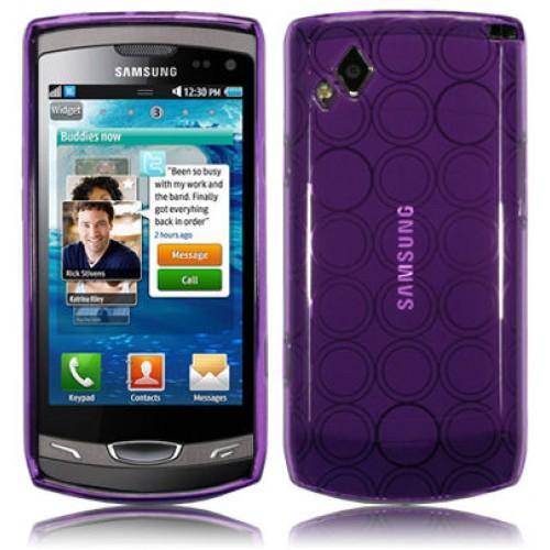 TPU Circle Gel Case for Samsung Wave 2 S8530 (Purple)
