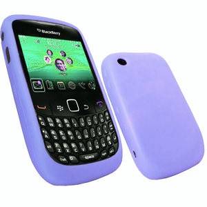 Embossed Silicone Skin for BlackBerry Curve 8520 9300 (Lilac) - Clearance