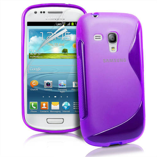 High Quality S-Line Gel Cover for Samsung Galaxy S3 Mini i8190 SIII Mini (Purple) + Screen Protector