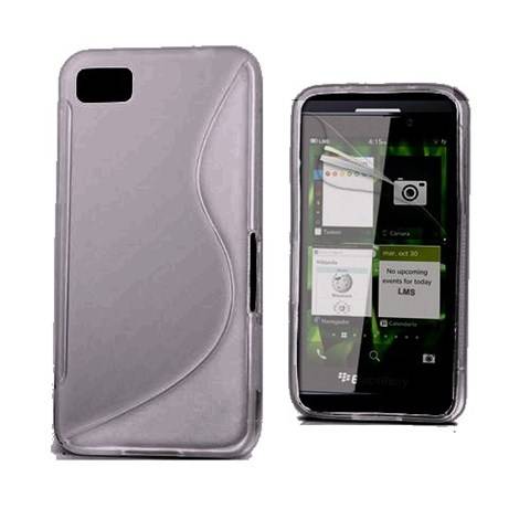 Gel Cover for Blackberry Z10 (Smoke) + Screen Protector
