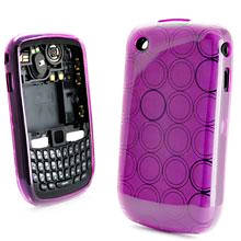 TPU Circle Gel Case for Blackberry Curve 8520/9300 Purple