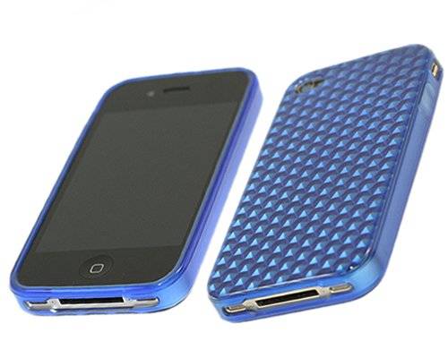 TPU Crystal Gel Case for Apple iPhone 4 Blue