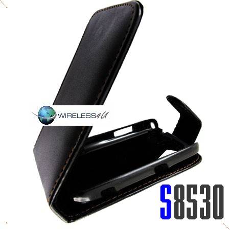 PU Leather Flip Case Pouch for Samsung S8530 Wave II