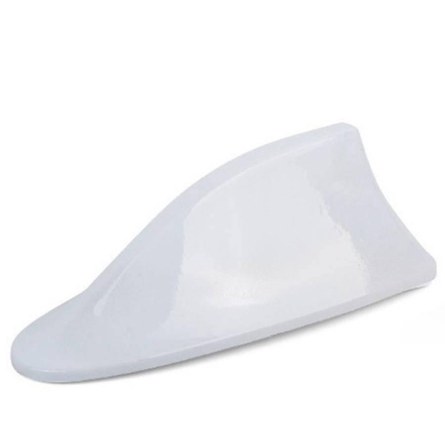Universal FM Radio Shark Fin Car Antenna Aerial Roof Signal Enhancer - WHITE