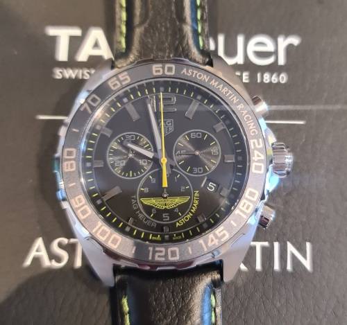 Tag Heuer F1 Chrono Aston Martin Limited Edition CAZ101P.FC8245 Mint Condition and complete set!
