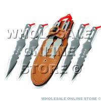Throwing Knife Spikes Silver Set Of 4