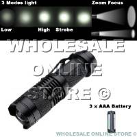 High Powered Optical Zoom LED Flashlight