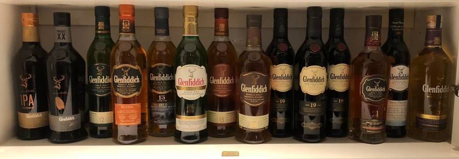 Glenfiddich collection - 14 bottles + original packaging