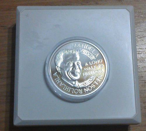 Silver Proof Mandela Medallion - Mint of Norway *** Huge Coin ***
