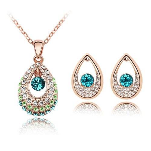 Crystal Jewelry Set Make With Swarovski Elements Earrings+Necklace***MSRP R1500***