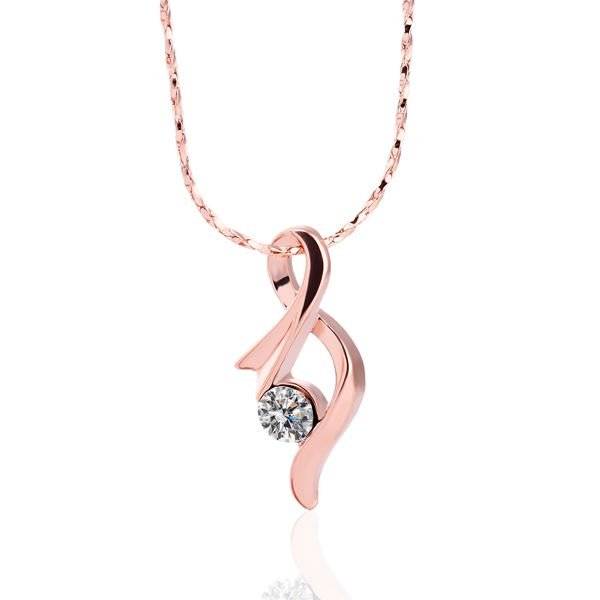Valentines Gift 18k Rose gold plated Rhinestone Pendant Necklace ***VALUE R792***