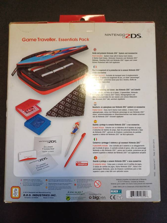 Nintendo 2DS Accessory pack (Official Licensed) Game Traveler Essentials Pack (Sealed)