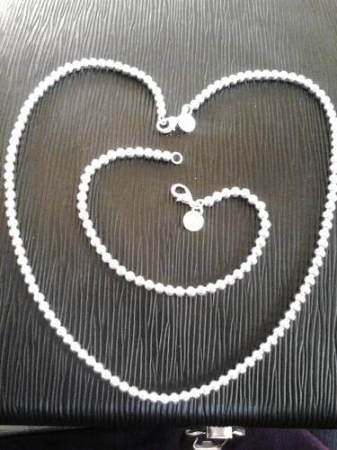 Stylish Necklace & Bracelet set, 925 silver filled