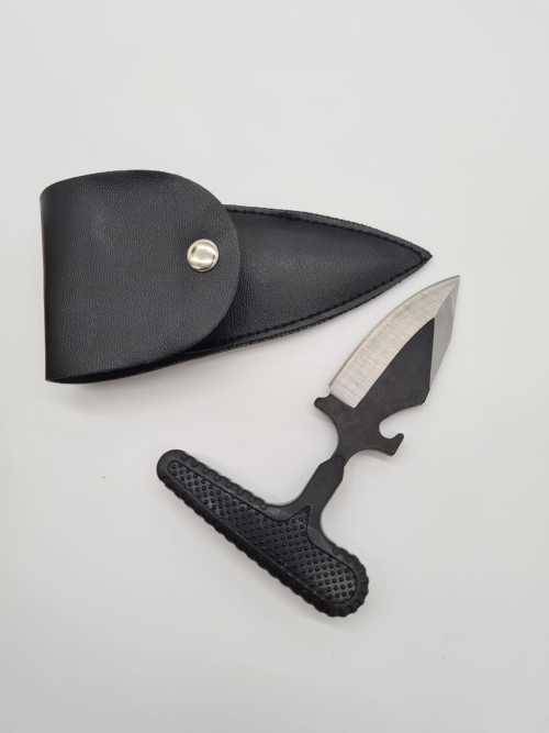 USA Push Hook knife in 440 stainless steel black with Case