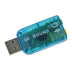USB 2.0 to 3D AUDIO SOUND CARD ADAPTER VIRTUAL 5.1 ch