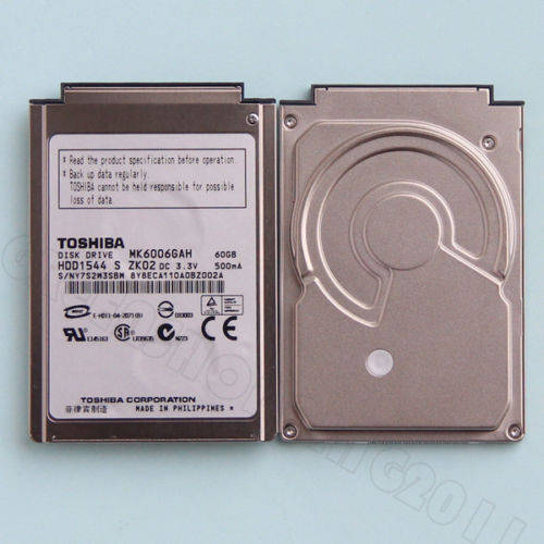 Laptop Notebook Hard Drive  1.8" Toshiba 60GB 8MM (MK6006GAH) Hard Drive For Iriver H340 H320 IHP-14