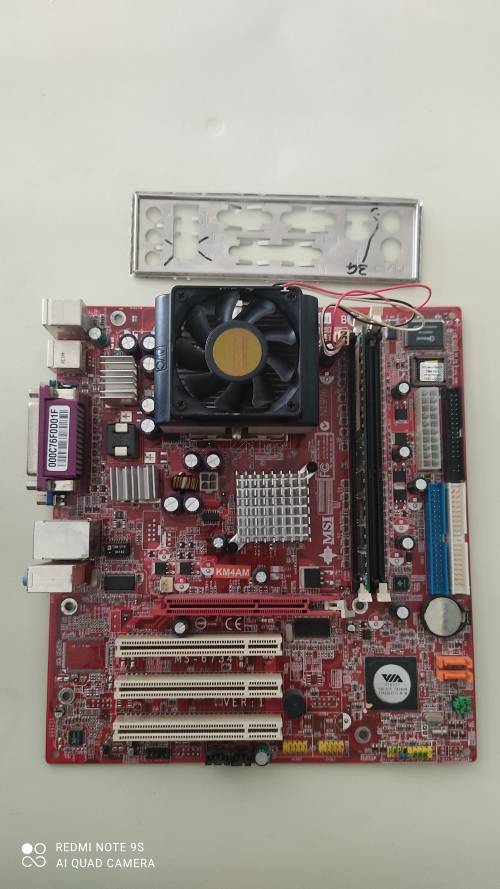 MSI KM4M Motherboard + AMD CPU + Ram + CPU Cooler ***Tested and working***