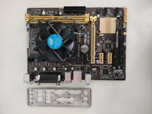Intel Core i5 4th gen + Asus H81M-C Motherboard + original Intel CPU Cooler + Backplate / IO Shield