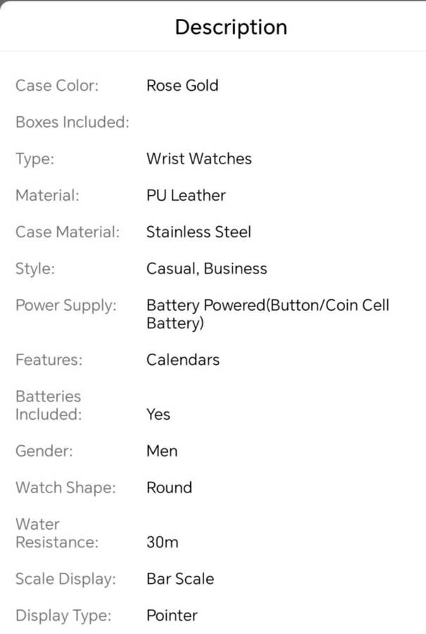 Rose gold poedagar ****waterproof***