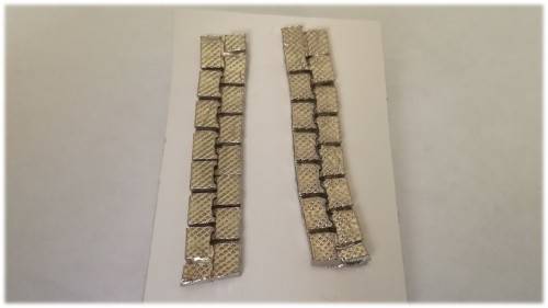Long silver tone squares