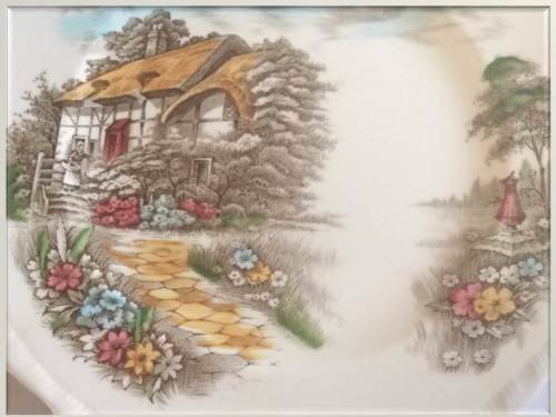 1950`s - Alfred Meakin Staffordshire - Anne Hathaway`s Cottage -  Dinner Plate