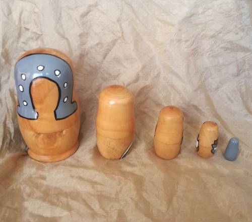 5 Piece nesting dolls - Horse